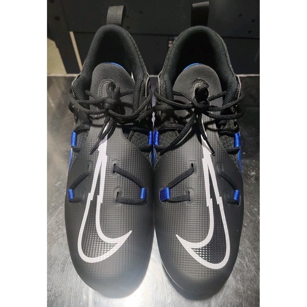 Nike Alpha Menace Pro 3 Football Cleats Black‎ Blue CT6649-007 Men's Size 13